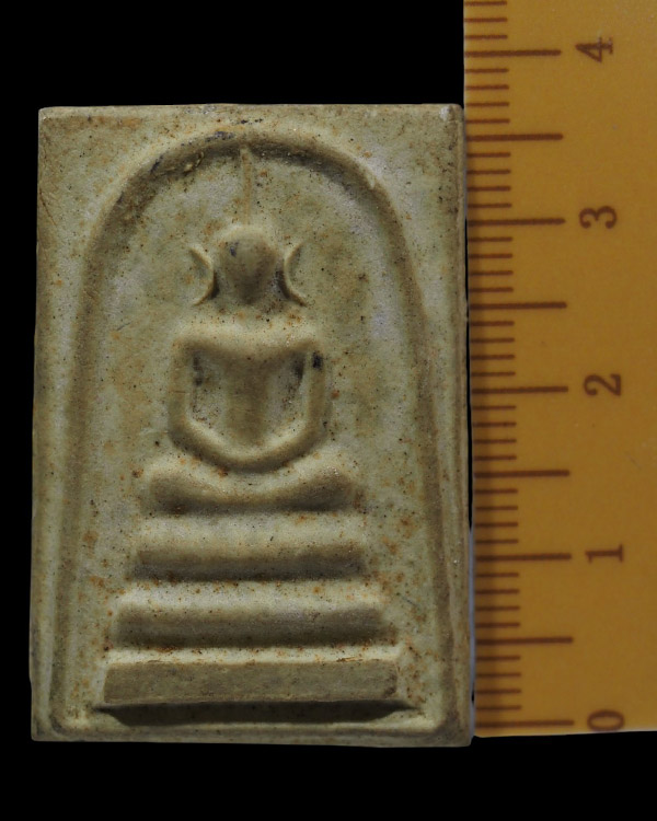 พระสมเด็จพิมพ์หูบายศรี หลังรูปเหมือนหลวงพ่อบ่าย ธัมมโชโต วัดช่องลม จ.สมุทรสงคราม ปี 2516 เนื้อผงพุทธ - 4