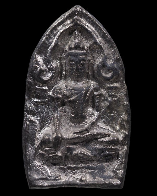 พระขุนแผนยอดขุนพลเนื้อชินจากพระกรุเก่า หลวงพ่อฑูรย์ วัดโพธินิมิตร ธนบุรี ปี 2527 พิมพ์ใหญ่ แบบหล่อโบ - 2