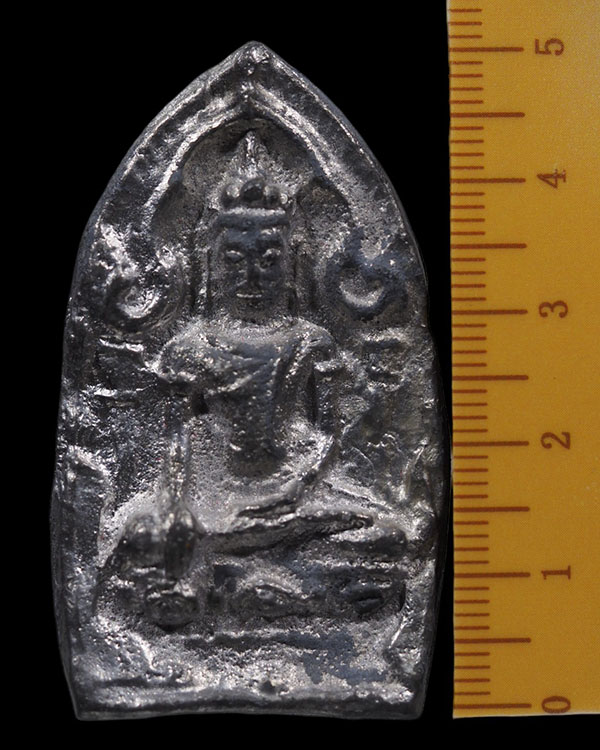 พระขุนแผนยอดขุนพลเนื้อชินจากพระกรุเก่า หลวงพ่อฑูรย์ วัดโพธินิมิตร ธนบุรี ปี 2527 พิมพ์ใหญ่ แบบหล่อโบ - 4