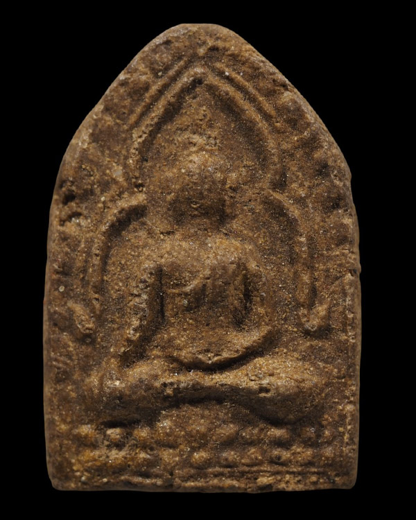 พระขุนแผนพิมพ์ซุ้มเรือนแก้ว เนื้อผงว่าน หลังจารยันต์  พระเก่า พระบ้าน ไม่ทราบที่ - 2