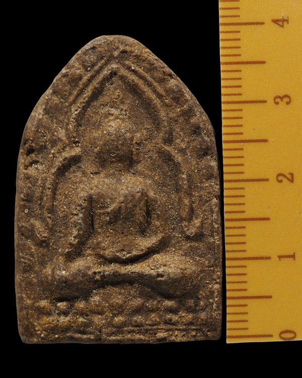 พระขุนแผนพิมพ์ซุ้มเรือนแก้ว เนื้อผงว่าน หลังจารยันต์  พระเก่า พระบ้าน ไม่ทราบที่ - 4