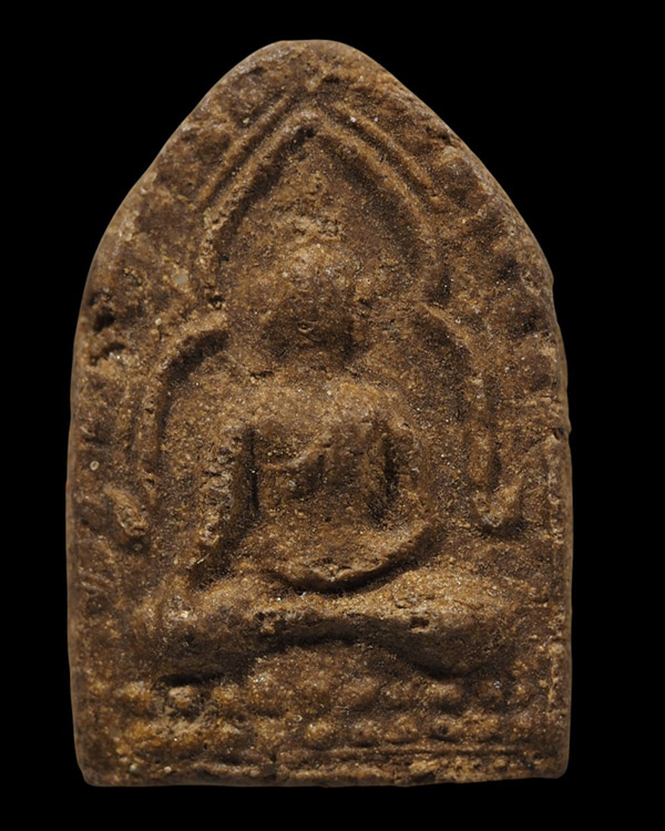 พระขุนแผนพิมพ์ซุ้มเรือนแก้ว เนื้อผงว่าน หลังจารยันต์  พระเก่า พระบ้าน ไม่ทราบที่ - 5