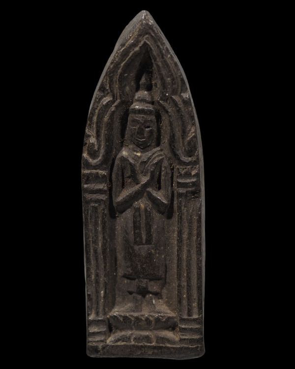 พระพิมพ์พระประจำวันศุกร์ พิมพ์ใหญ่ เนื้อผงใบลาน หลวงพ่อวงษ์ วัดทุ่งผักกูด จ.นครปฐม ปี 2490 หายาก - 2