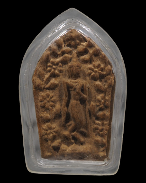 พระลีลาซุ้มดอกไม้ กรุลานดอกไม้ จ. สุโขทัย เนื้อดินละเอียด สภาพสวย หายาก - 2