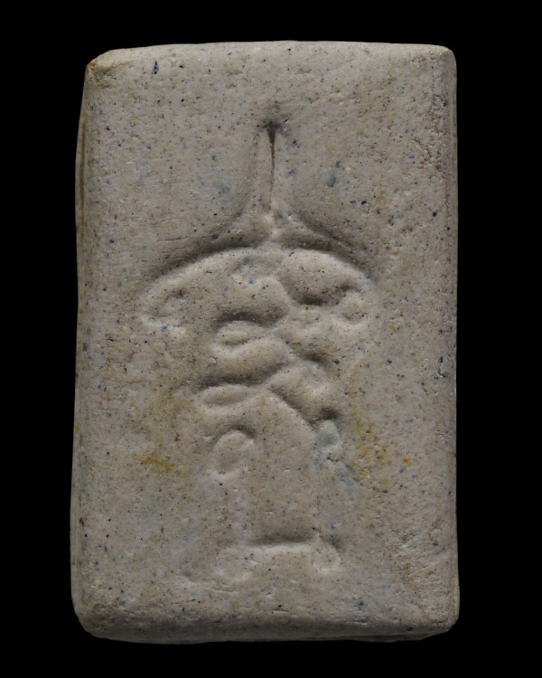 พระสมเด็จ 7 ชั้นอกร่องหูบายศรี เนื้อผง หลวงปู่เผือก พิมพ์ หลังยันต์ ออกวัดสลุด สร้างปี 249..กว่าๆ มว - 3