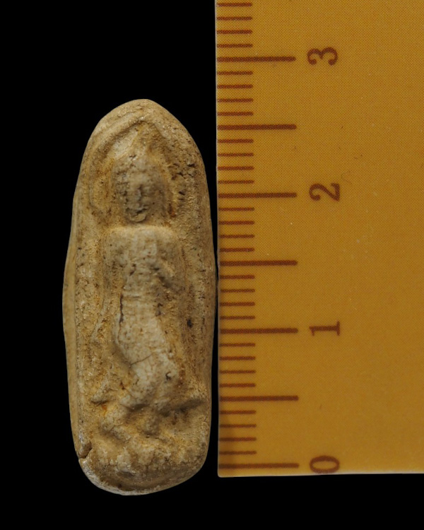 พระผงพิมพ์พระลีลา ใบมะขาม(หายาก) สร้างโดย สมเด็จพุฒาจารย์อาจ อาสโภ วัดมหาธาตุ กรุงเทพ เนื้อผงเก่า ยุ - 4