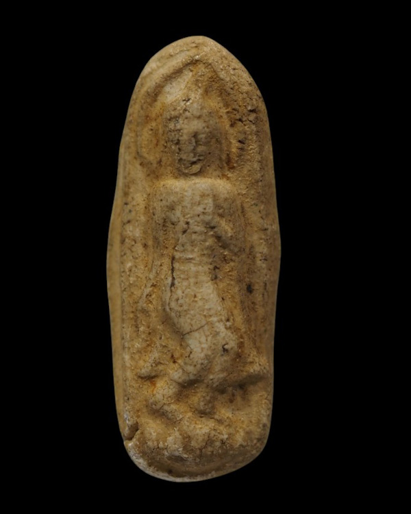 พระผงพิมพ์พระลีลา ใบมะขาม(หายาก) สร้างโดย สมเด็จพุฒาจารย์อาจ อาสโภ วัดมหาธาตุ กรุงเทพ เนื้อผงเก่า ยุ - 5