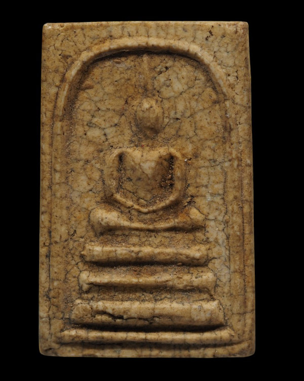 สมเด็จหลังเรียบเนื้อแตกลายงา หลวงพ่อกวย ชุตินฺธโร วัดโฆษิตาราม จ.ชัยนาท ถอดพิมพ์จากสมเด็จวัดรัตนชัย  - 5