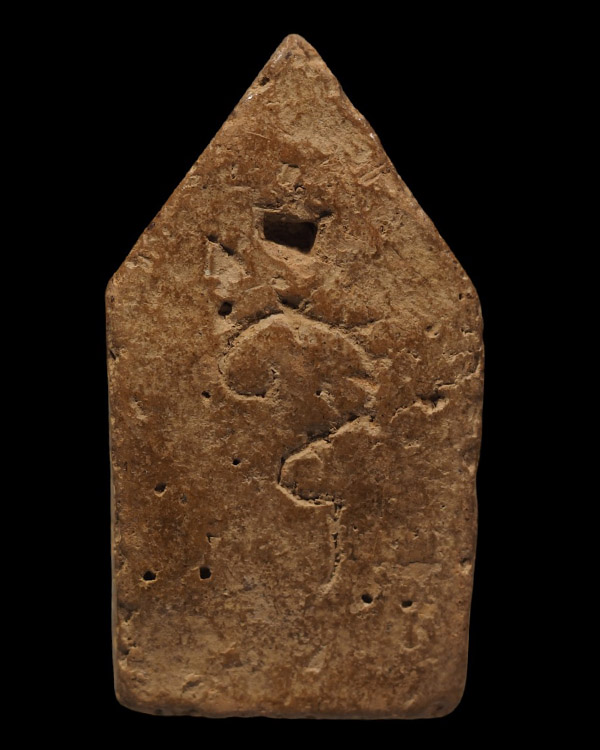 พระขุนแผนเนื้อดิน พิมพ์ใหญ่พระเก่า หลังจารยันต์ พระบ้าน ไม่ทราบที่ - 3