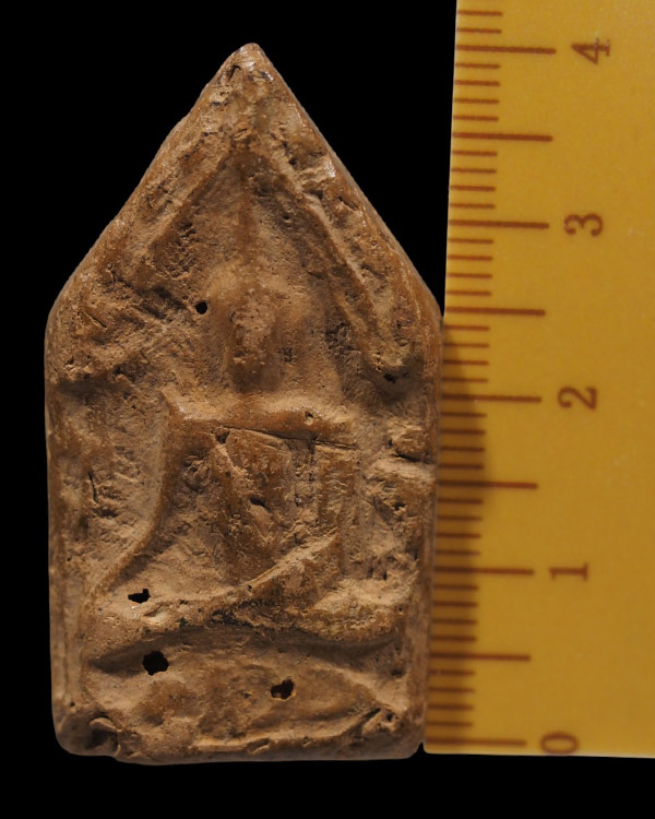 พระขุนแผนเนื้อดิน พิมพ์ใหญ่พระเก่า หลังจารยันต์ พระบ้าน ไม่ทราบที่ - 4