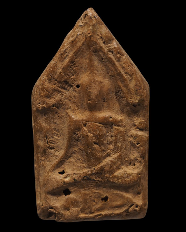 พระขุนแผนเนื้อดิน พิมพ์ใหญ่พระเก่า หลังจารยันต์ พระบ้าน ไม่ทราบที่ - 5