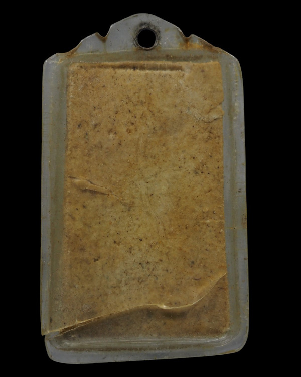 พระสมเด็จพิมพ์ฐาน 3 ชั้น เนื้อผงเก่าสภาพใช้  เจ้าของเดิมเลี่ยมใช้จนกรอบร้าว  ไม่ทราบที่ - 3