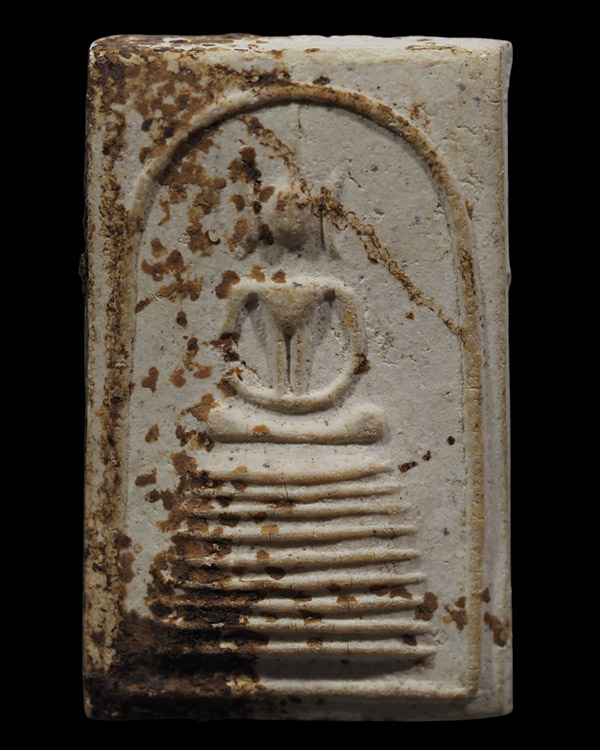 พระสมเด็จพิมพ์ 7 ชั้น หูบายศรี วัดประสาทบุญญาวาส กรุงเทพฯ พิธีใหญ่ ปี ๒๕๐๖ มวลสารผสมผงวัดระฆัง และสม - 2