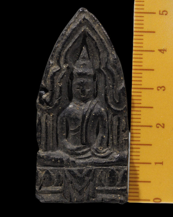 พระพิมพ์สมาธิ พิมพ์ใหญ่ เนื้อผงใบลาน หลวงพ่อวงษ์ วัดทุ่งผักกูด จ.นครปฐม ปี 2490 หายาก - 4