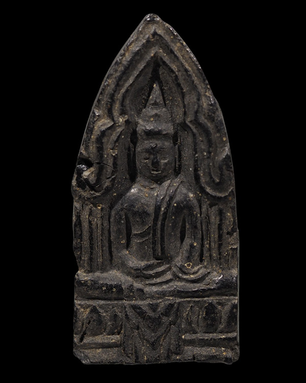 พระพิมพ์สมาธิ พิมพ์ใหญ่ เนื้อผงใบลาน หลวงพ่อวงษ์ วัดทุ่งผักกูด จ.นครปฐม ปี 2490 หายาก - 5