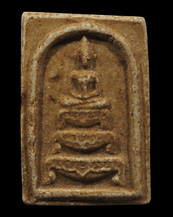 พระสมเด็จพิมพ์ฐานสิงห์ เนื้อผงน้ำมัน พระเก่าสวย ไม่ทราบที่ - 2