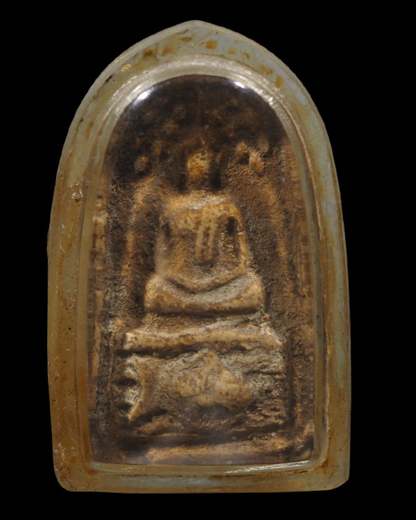 พระสมเด็จเนื้อผงพิมพ์ปรกโพธิ์ ขี่ปลา หลวงปู่หวล วัดพิกุล ผงวิเศษ,ผงพุทธคุณผสมผงยันต์เกราะเพชรหลวงพ่อ - 2