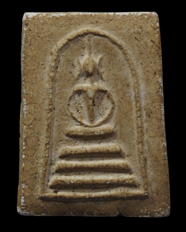 สมเด็จพิมพ์ใหญ่หูบายศรี ด้านหลังเหรียญ สอดตะกรุด 2 ดอก หลวงปู่เทียน วัดโบสถ์ ปทุมธานี ปี 2506 หายาก  - 2