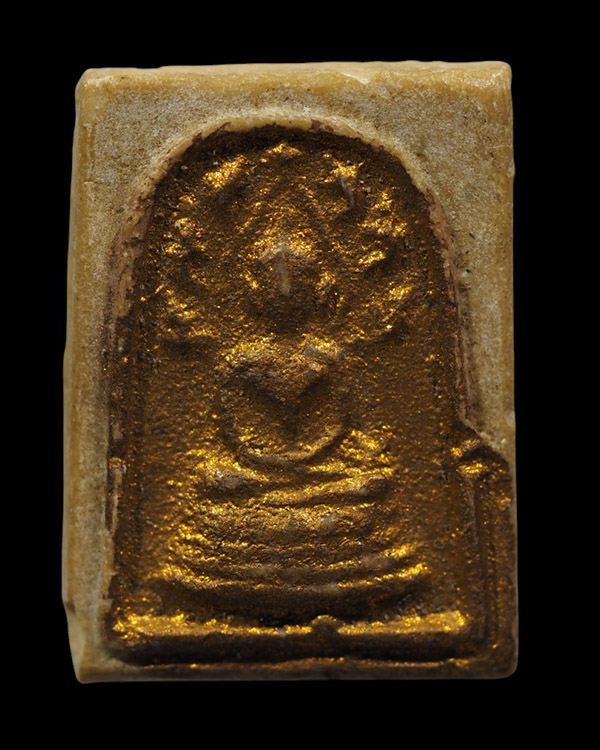 พระผงน้ำมันพิมพ์นาคปรก(หายาก) หลังยุทธหัตถี วัดดอนเจดีย์ จ.สุพรรณบุรี เนื้อผงน้ำมัน ปี 2514 - 2