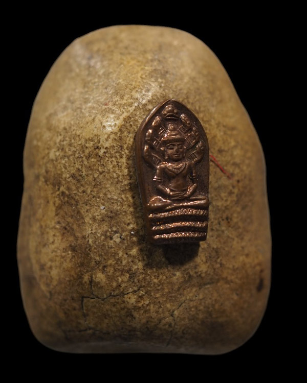 นางกวักเนื้อผงพิมพ์ใหญ่หลังเบี้ย พระโบราณ เนื้อเก่าจัด ไม่ทราบที่ เจ้าของเดิมนำไปใส่ตลับ และนำพระปร - 4