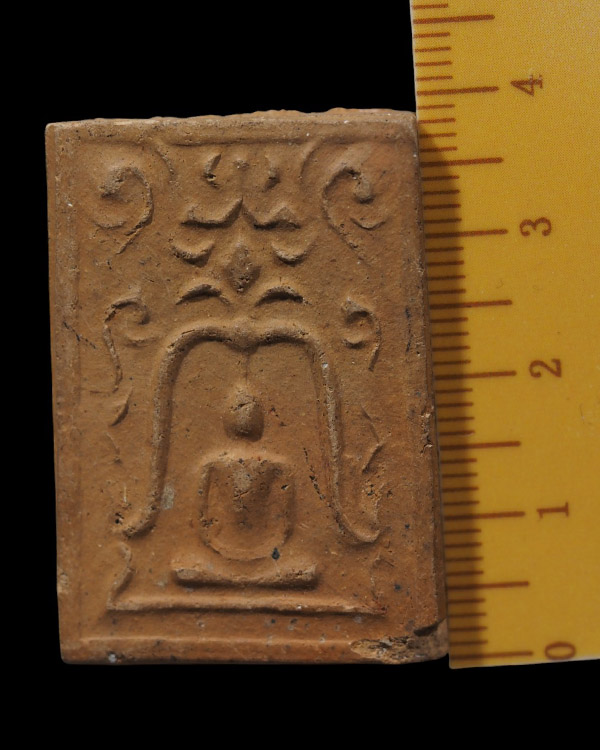 พระสมเด็จพิมพ์ซุ้มระฆังข้างลายกนก เจ้าคุณเที่ยง วัดระฆังฯ กรุงเทพฯ สร้างจากเนื้อดินหุ่นหรือดินไทย ที - 4