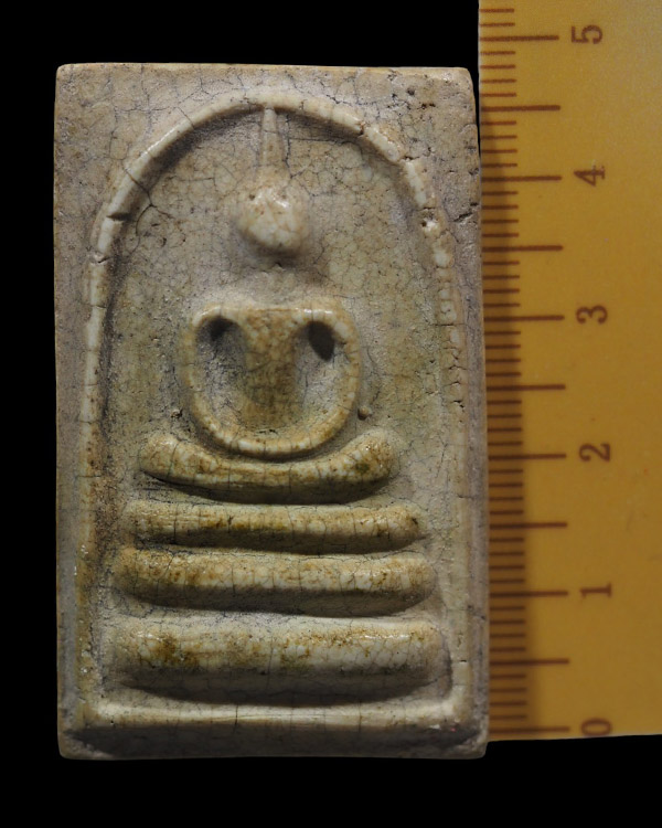 พระสมเด็จพิมพ์ใหญ่ หลังกดลายนิ้วมือ หลวงปู่นาค วัดระฆังโฆสิตาราม กรุงเทพฯ มวลสารผสมผงเก่า ปี 2595 ห - 4