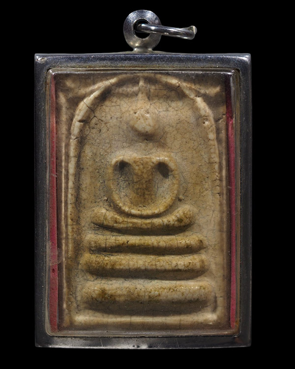 พระสมเด็จพิมพ์ใหญ่ หลังกดลายนิ้วมือ หลวงปู่นาค วัดระฆังโฆสิตาราม กรุงเทพฯ มวลสารผสมผงเก่า ปี 2595  ห - 5