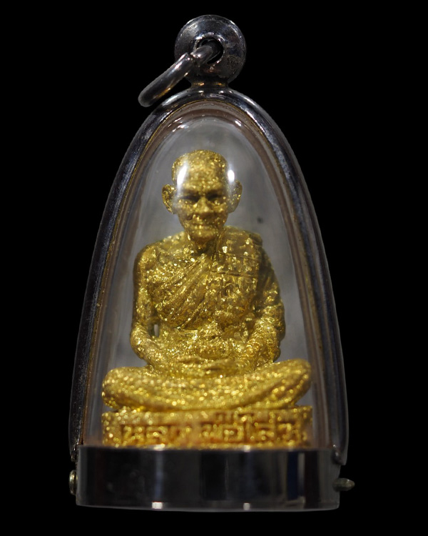 รูปหล่อเนื้อทองระฆัง(นิยม) พระครูสถิตโชติคุณ(หลวงพ่อไสว ฐิตวณฺโณ) วัดปรีดาราม (ยายส้ม) ต.คลองจินดา อ - 5