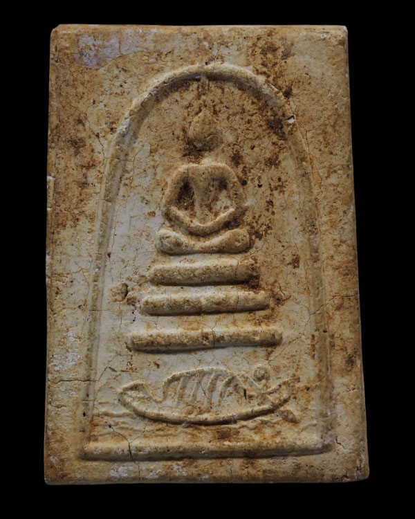 พระสมเด็จแจวเรือจ้าง หลวงพ่อจ้อย รุ่นแรก ปี 2506 เนื้อผง วัดเขาสุวรรณประดิษฐ์ จ.สุราษฏร์ธานี พิมพ์เล - 5