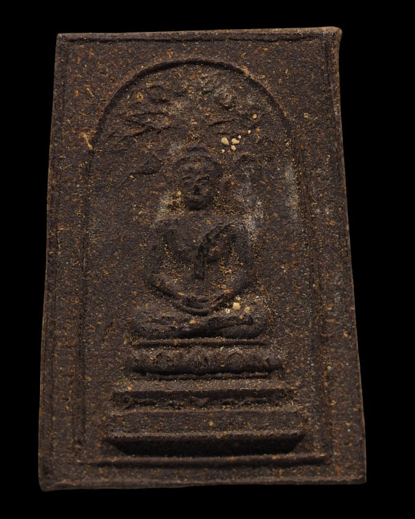 พระสมเด็จพิมพ์ปรกโพธิ์เนื้อผงว่านยา หลังยันต์ เก่ามีอายุ  ไม่ทราบที่    - 5