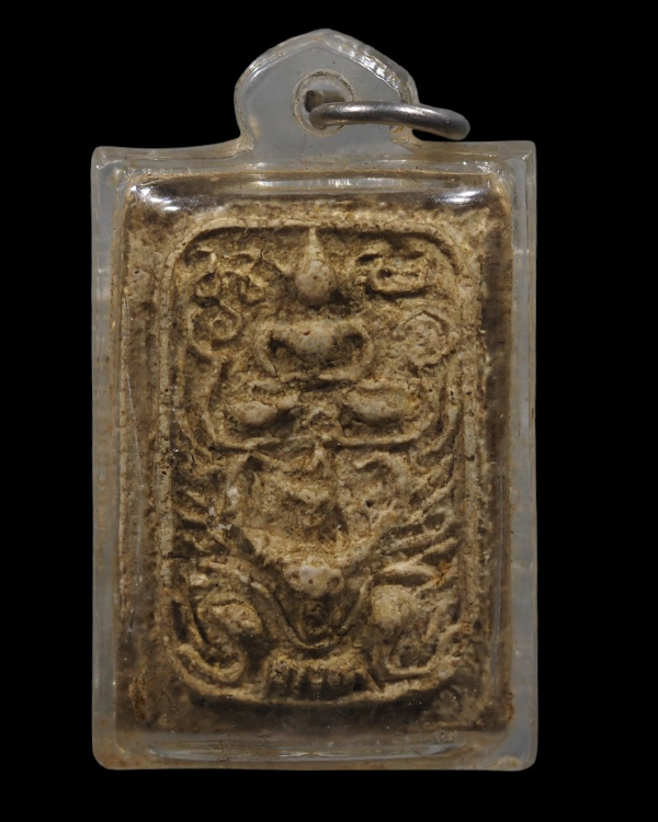 พระเนื้อผงพิมพ์พระพุทธเจ้าทรงครุฑ ล้อพิมพ์หลวงพ่อปาน วัดบางนมโค พระเก่าไม่ทราบที่ เจ้าของเดิมเคยเล - 2