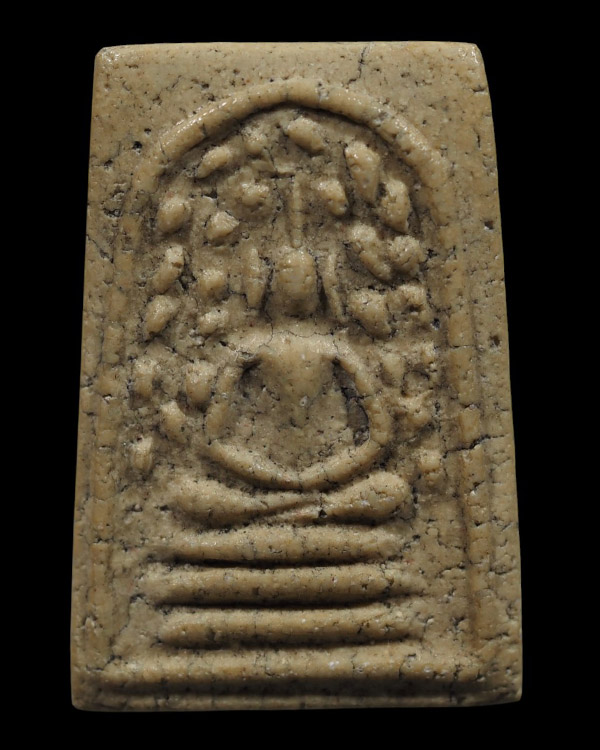 พระสมเด็จพิมพ์เทวดา ปรกโพธิ์ย้อย หลวงปู่นาค วัดระฆังโฆสิตาราม กรุงเทพฯ มวลสารผสมผงเก่า สร้างประมาณยุ - 5