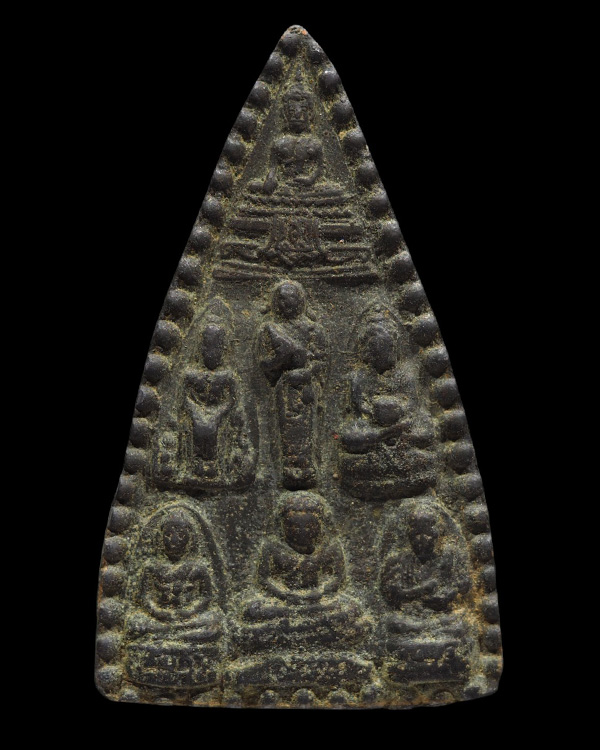 พระหล่อเนื้อชินอุทุมพร (ชินเขียว) หลวงพ่อแก้ว วัดหัวนา ปี 2475 จ.เพชรบุรี สภาพสวย เจ้าของเดิมสั่งตั - 2