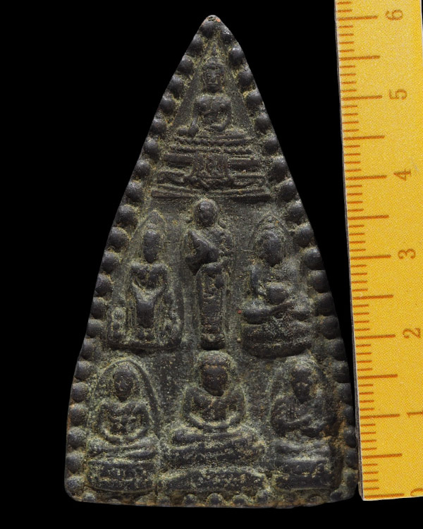 พระหล่อเนื้อชินอุทุมพร (ชินเขียว) หลวงพ่อแก้ว วัดหัวนา ปี 2475 จ.เพชรบุรี สภาพสวย เจ้าของเดิมสั่งตั - 4