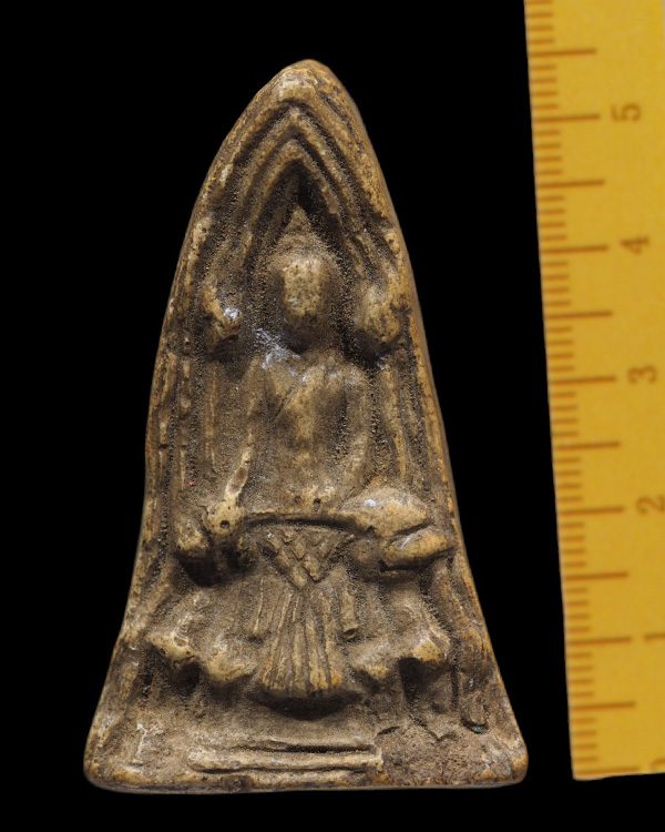 พระพิมพ์โคนสมอ (หายาก) ผงจักรพรรดิ์ หลวงปู่ดู่ พรหมปัญโญ วัดสะแก จ.อยุธยา ปี 2507 ยุคแรก *** พิมพ์น - 4