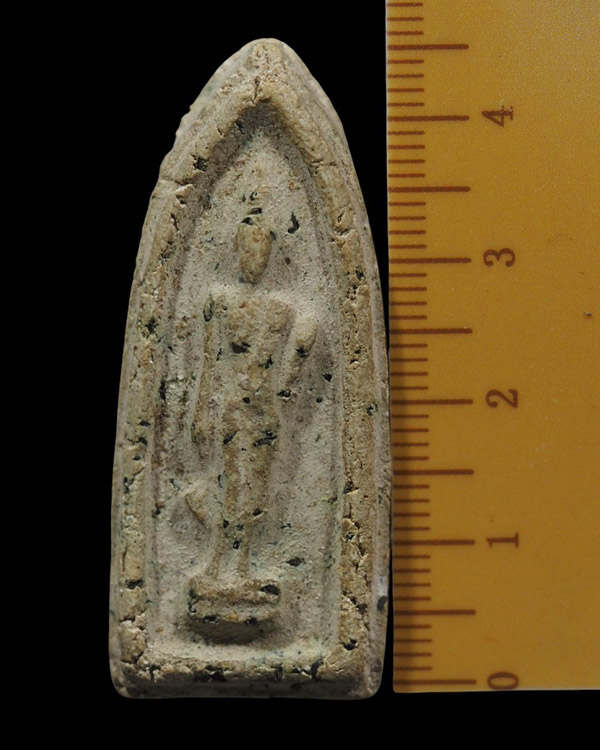 พระผงพิมพ์พระพุทธ 25 ศตวรรษ หลังยันต์สาริกา ปี 2502 วัดกิ่งแก้ว สองขอบ ผสมอัฐิหลวงปู่เผือก และโรยผงต - 4