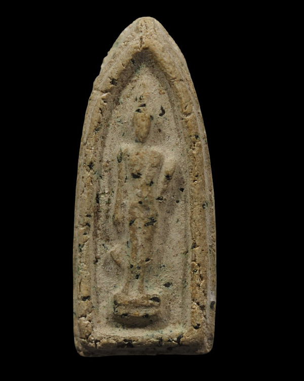 พระผงพิมพ์พระพุทธ 25 ศตวรรษ หลังยันต์สาริกา ปี 2502 วัดกิ่งแก้ว สองขอบ ผสมอัฐิหลวงปู่เผือก และโรยผงต - 5