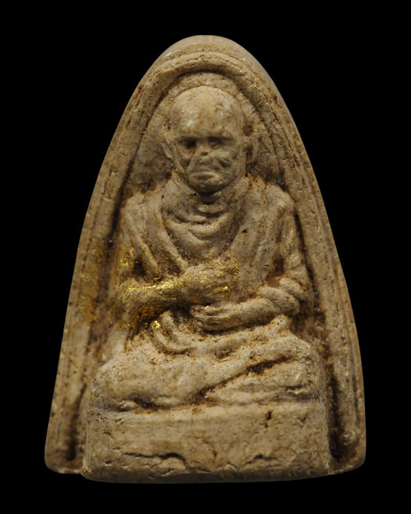 พระรูปเหมือนสมเด็จพุฒาจารย์โตฯ เนื้อผง ด้านหลังภูเขาทอง วัดสระเกศ กรุงเทพฯ ไม่ทราบปีจัดสร้าง แต่น่าจ - 2