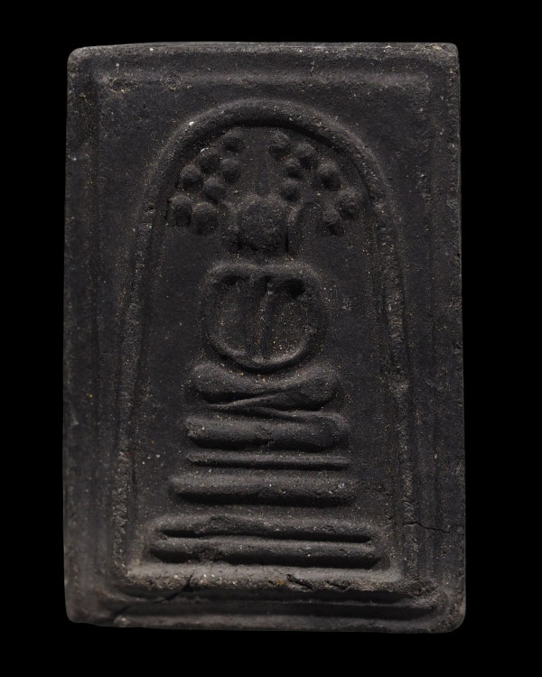 พระสมเด็จปรกโพธิ์ เจ้าคุณเที่ยง วัดระฆังฯ กรุงเทพฯ สร้างจากเนื้อดินหุ่นหรือดินไทย ที่เหลือจากพิธีการ - 2