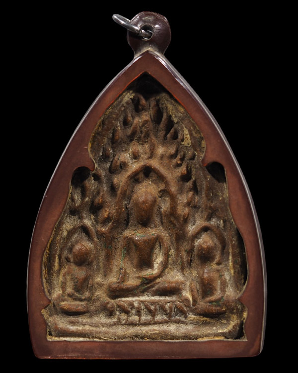 พระพิมพ์พระสาม(ตรีกาย) พิมพ์หายาก  หลวงปู่โต๊ะ วัดกำแพง จ.สิงห์บุรี เนื้อดินหลังจารลายมือหลวงปู่โต๊ะ - 5