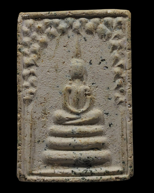 สมเด็จปรกโพธิ์ หลวงปู่เผือก วัดกิ่งแก้ว หลังรูปเหมือน-ยันต์ ปี 2514 หลวงพ่อสุข สร้าง หลวงปู่โต๊ะ วัด - 2