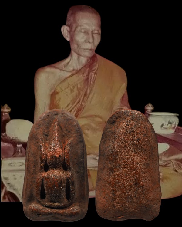 พระผงเดี่ยวแดง ยุคต้น หลวงพ่อพรหม วัดขนอนเหนือ จ.อยุธยา เป็นพระผงชุดปี 1 กว่า สร้างพร้อม ชุดนั่งไหมห - 1