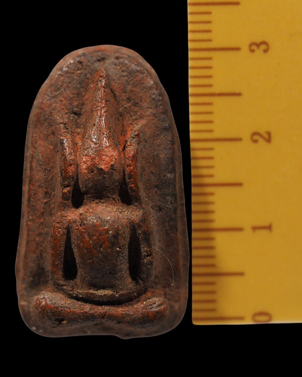 พระผงเดี่ยวแดง ยุคต้น หลวงพ่อพรหม วัดขนอนเหนือ จ.อยุธยา เป็นพระผงชุดปี 1 กว่า สร้างพร้อม ชุดนั่งไหมห - 4