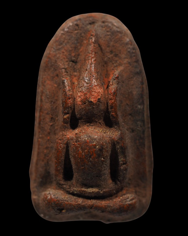 พระผงเดี่ยวแดง ยุคต้น หลวงพ่อพรหม วัดขนอนเหนือ จ.อยุธยา เป็นพระผงชุดปี 1 กว่า สร้างพร้อม ชุดนั่งไหมห - 5