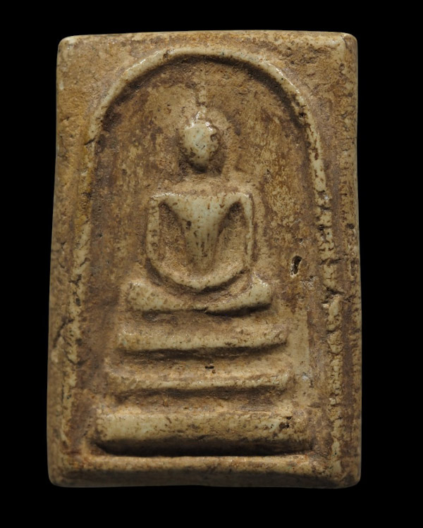 พระสมเด็จพิมพ์ฐาน 3 ชั้นเนื้อผง เก่าเนื้อจัด  น่าจะเป็นพระเกจิสายวัดระฆังยุคเก่าๆสร้าง  ไม่แน่ใจว่าเ - 5