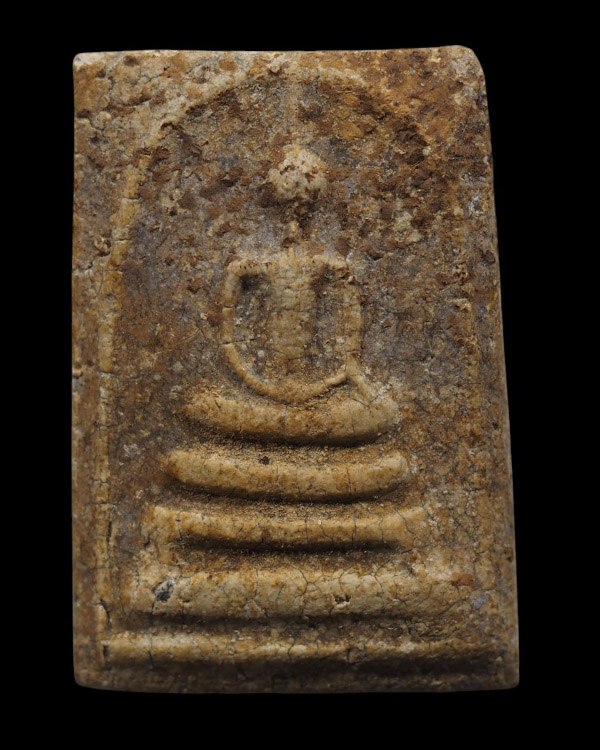 พระสมเด็จพิมพ์พระประธานเล็ก  หลวงปู่นาค วัดระฆังโฆสิตาราม กรุงเทพฯ มวลสารผสมผงเก่า ปี 2490 ยุคแรกๆ ( - 2