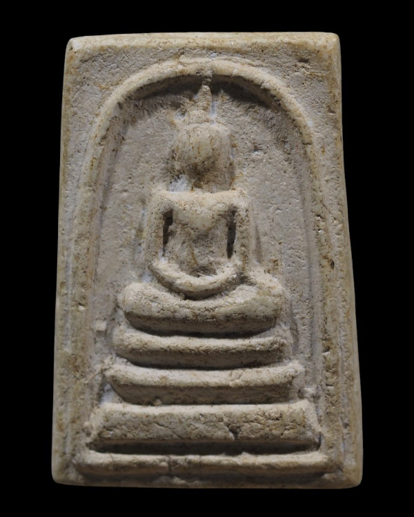 พระสมเด็จกรรมฐาน พิมพ์เกศบัวตูม  หลวงปู่ดู่ วัดสะแก จ.พระนครศรีอยุธยา ประมาณยุค ปี 2527 เนื้อผงพุทธค - 2