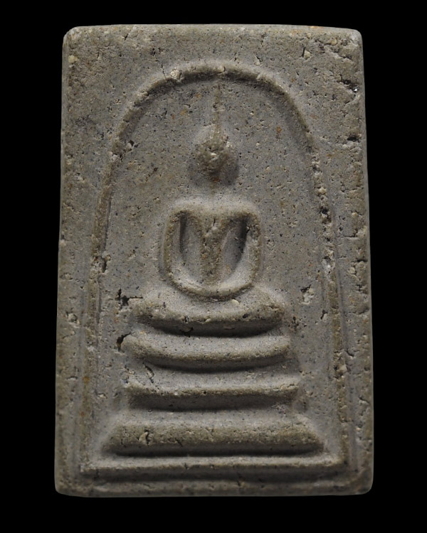 พระสมเด็จฐาน 3 ชั้น เนื้อเทา หลังอุ  พระเก่ามีอายุ สภาพสวยเดิม ไม่ทราบที่ - 5