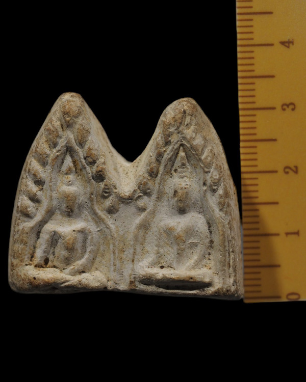 พระพิมพ์พิมพ์ขุนแผนพลายคู่ (พิมพ์หายาก) หลวงปู่ดู่ พรหมปัญโญ วัดสะแก จ.อยุธยา ปี 2507 ยุคแรก หายาก - 4