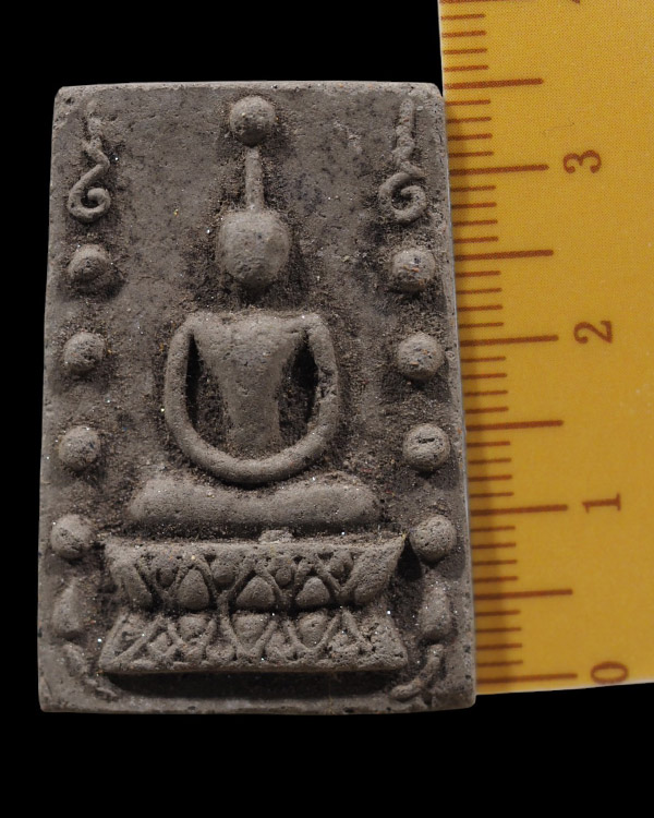 พระสมเด็จคู่ชีวิตล้างอาถรรพ์ พิมพ์ใหญ่ 2 อุ เนื้อเทา(ผงมหาจักรพรรดิ)   หลังยันต์บรรจุตะกรุดเงิน วัดห - 4